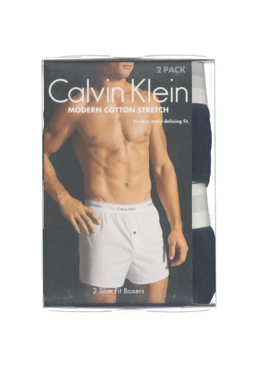 Calvin Klein Modern Cotton Slim Fit Boxer (2-pack), wijde boxers katoen, zwart