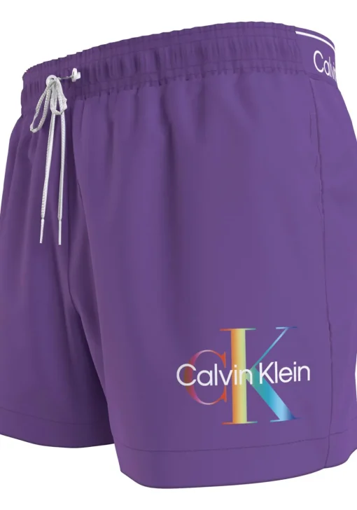 Calvin Klein Short Drawstring swimshort, heren zwembroek, paars