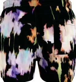 Calvin Klein Short Drawstring swimshort, heren zwembroek, zwart met gekleurd dessin