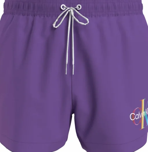 Calvin Klein Short Drawstring swimshort, heren zwembroek, paars