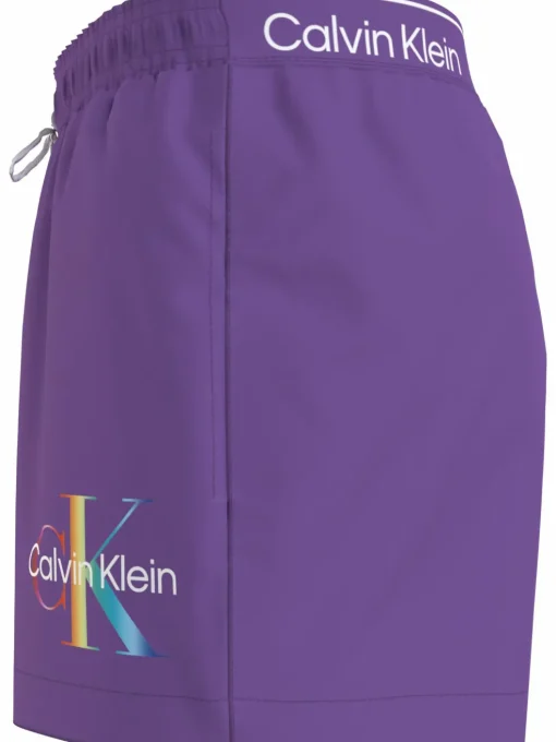 Calvin Klein Short Drawstring swimshort, heren zwembroek, paars