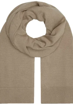 Calvin Klein sjaal, monologo patch scarf, beige
