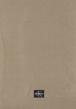 Calvin Klein sjaal, monologo patch scarf, beige