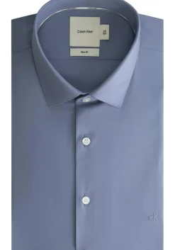 Calvin Klein slim fit overhemd, popeline, middenblauw