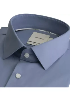 Calvin Klein slim fit overhemd, popeline, middenblauw