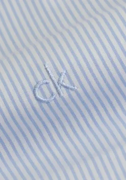 Calvin Klein slim fit overhemd, popeline, lichtblauw gestreept