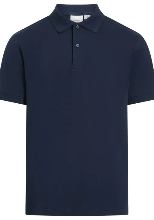 Calvin Klein Thermo Tech Pique Slim Polo, heren poloshirt, donkerblauw