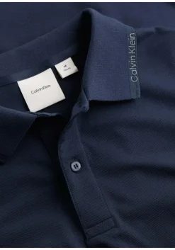 Calvin Klein Thermo Tech Pique Slim Polo, heren poloshirt, donkerblauw