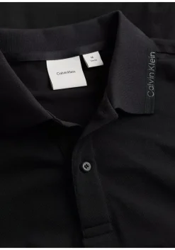 Calvin Klein Thermo Tech Pique Slim Polo, heren poloshirt, zwart
