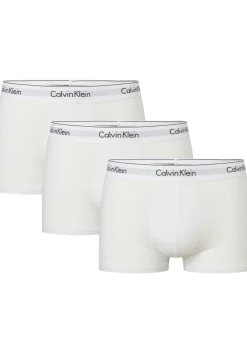 Calvin Klein Trunk (3-pack), heren boxers normale lengte, wit