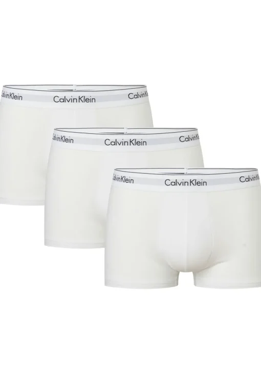 Calvin Klein Trunk (3-pack), heren boxers normale lengte, wit