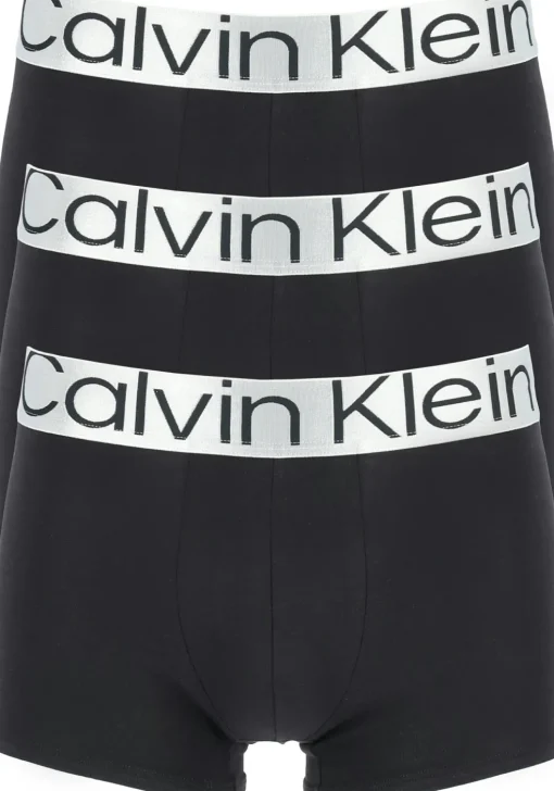 Calvin Klein trunks (3-pack), heren boxers normale lengte, zwart