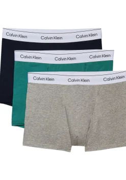 Calvin Klein Trunks (3-pack), heren boxers normale lengte, zwart, grijs, blauw