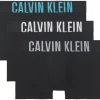 Calvin Klein Trunks (3-pack), heren boxers normale lengte, zwart met gekleurde tailleband