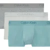 Calvin Klein Trunks (3-pack), heren boxers normale lengte, groen, lichtgrijs, grijs melange