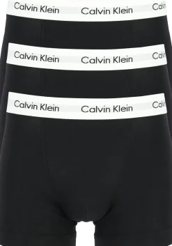 Calvin Klein trunks (3-pack), heren boxers normale lengte, zwart