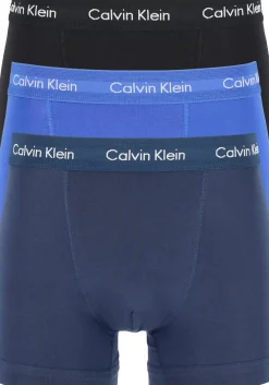 Calvin Klein trunks (3-pack), heren boxers normale lengte, kobalt, navy en zwart