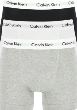 Calvin Klein trunks (3-pack), heren boxers normale lengte, zwart, grijs en wit