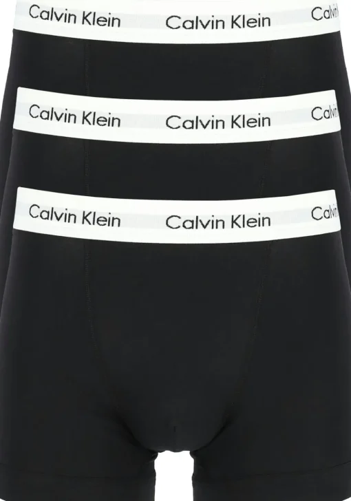 Calvin Klein trunks (3-pack), heren boxers normale lengte, zwart