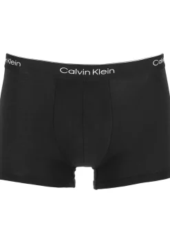 Calvin Klein Trunks (5-pack), heren boxers normale lengte, zwart met zwarte tailleband