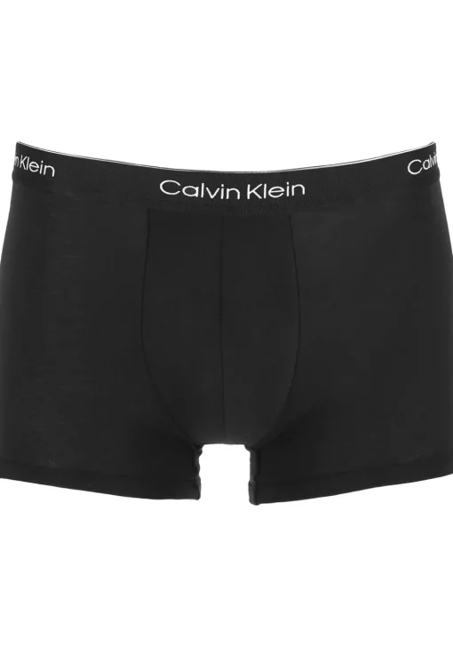 Calvin Klein Trunks (5-pack), heren boxers normale lengte, zwart met zwarte tailleband