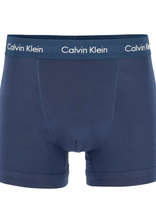 Calvin Klein trunks (3-pack), heren boxers normale lengte, kobalt, navy en zwart