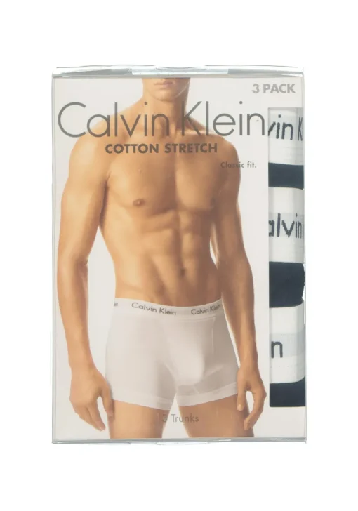 Calvin Klein trunks (3-pack), heren boxers normale lengte, zwart