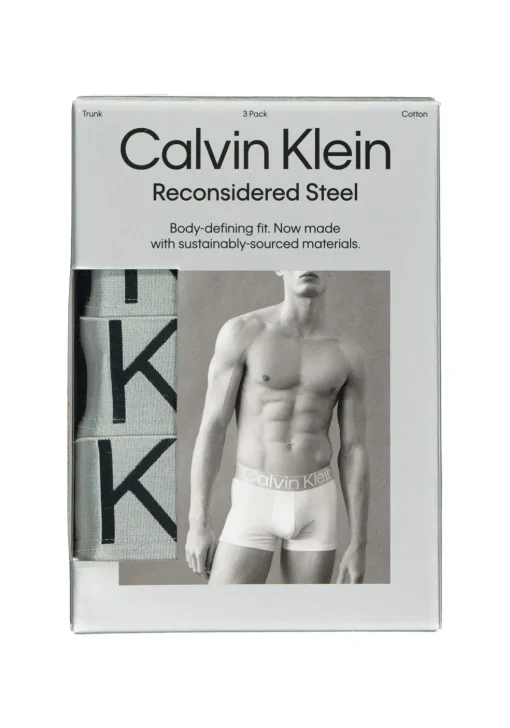 Calvin Klein trunks (3-pack), heren boxers normale lengte, zwart