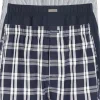 Calvin Klein Woven Boxers (3-pack), wijde heren boxershorts katoen, blauw gestreept en geruit