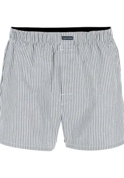 Calvin Klein Woven Boxers (3-pack), wijde heren boxershorts katoen, blauw gestreept en geruit