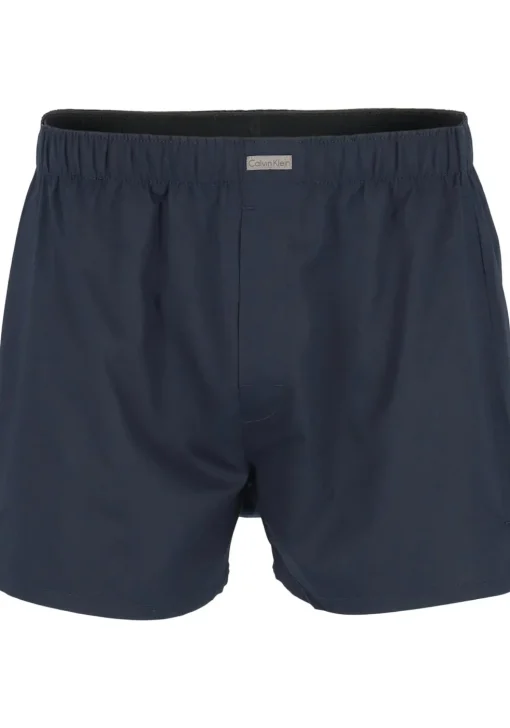 Calvin Klein Woven Boxers (3-pack), wijde heren boxershorts katoen, blauw gestreept en geruit