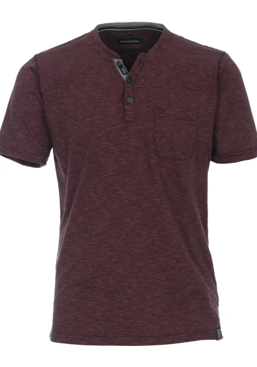 CASA MODA comfort fit heren T-shirt, rood dessin