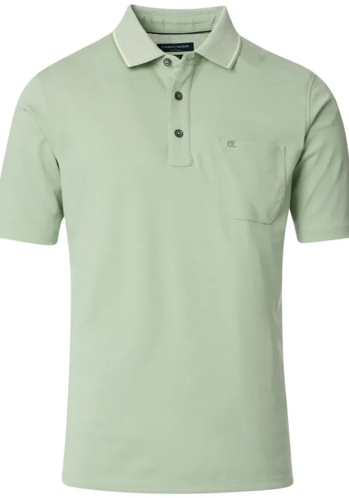 CASA MODA comfort fit heren polo, groen
