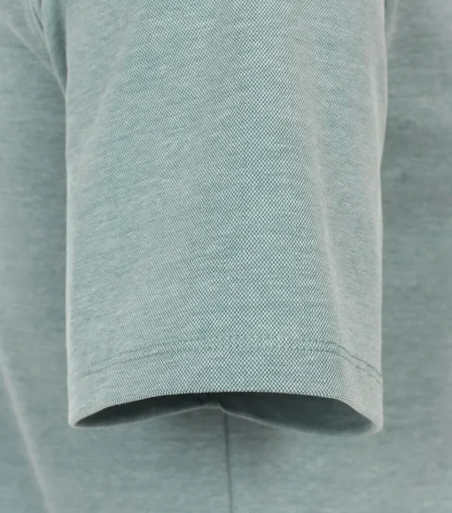 CASA MODA comfort fit heren polo, groen melange