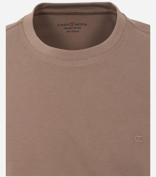 CASA MODA comfort fit heren T-shirt, lichtbruin