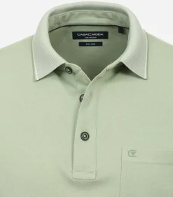 CASA MODA comfort fit heren polo, groen