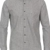 CASA MODA comfort fit overhemd, popeline, bruin dessin