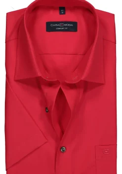 CASA MODA comfort fit overhemd, korte mouw, rood