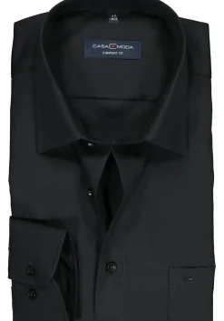 CASA MODA comfort fit overhemd, mouwlengte 7, zwart