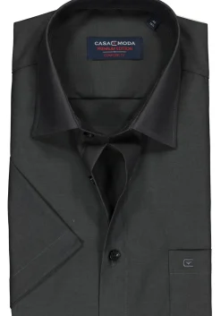 CASA MODA comfort fit overhemd, korte mouw, antraciet grijs