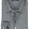 CASA MODA comfort fit overhemd, twill, zwart met wit geruit