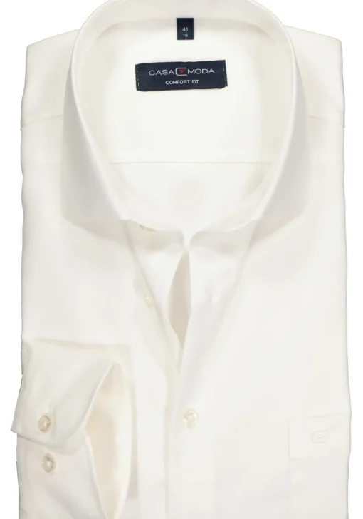 CASA MODA comfort fit overhemd, mouwlengte 7, twill, beige