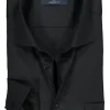 CASA MODA comfort fit overhemd, zwart twill