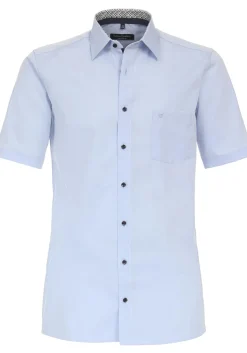 CASA MODA comfort fit overhemd, korte mouw, popeline, blauw