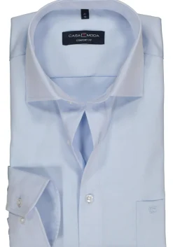 CASA MODA comfort fit overhemd, mouwlengte 7, twill, blauw