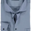 CASA MODA comfort fit overhemd, mouwlengte 7, twill, blauw