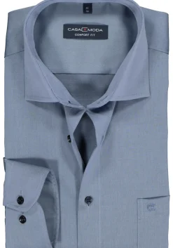 CASA MODA comfort fit overhemd, mouwlengte 7, twill, blauw