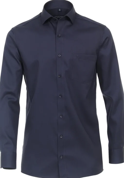 CASA MODA comfort fit overhemd, mouwlengte 72 cm, twill, blauw