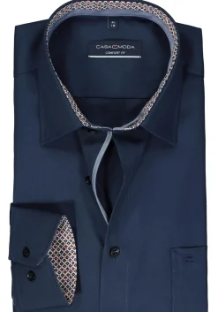 CASA MODA comfort fit overhemd, popeline, donkerblauw