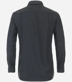 CASA MODA comfort fit overhemd, structuur, zwart